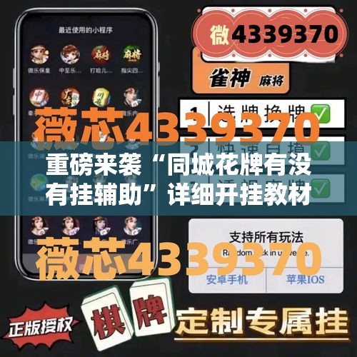 重磅来袭“同城花牌有没有挂辅助	”详细开挂教材
