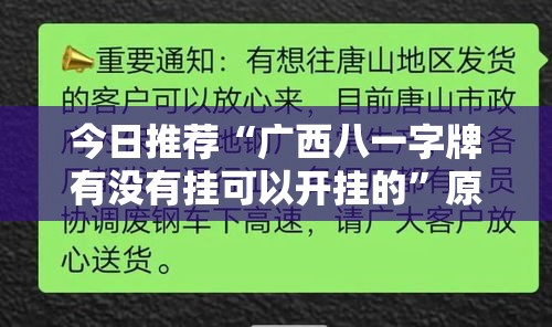今日推荐“广西八一字牌有没有挂可以开挂的”原来有挂