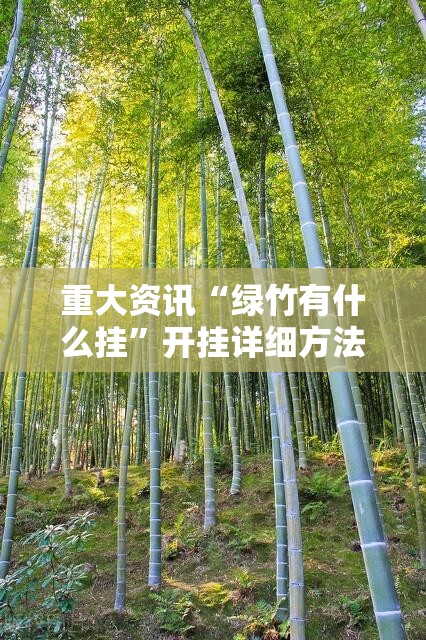 重大资讯“绿竹有什么挂”开挂详细方法