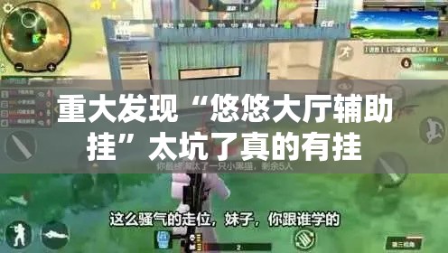 重大发现“悠悠大厅辅助挂”太坑了真的有挂