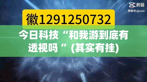 今日科技“和我游到底有透视吗 	”(其实有挂)