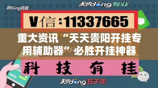 重大资讯“天天贵阳开挂专用辅助器”必胜开挂神器
