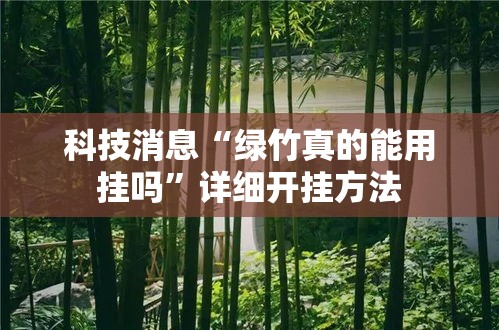 科技消息“绿竹真的能用挂吗”详细开挂方法