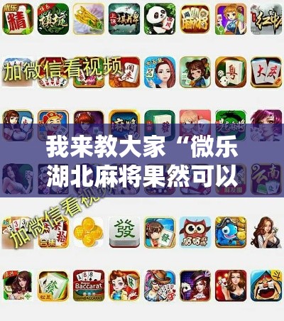 我来教大家“微乐湖北麻将果然可以开挂	”确实能开挂 