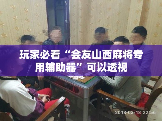 玩家必看“会友山西麻将专用辅助器”可以透视
