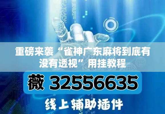 重磅来袭“雀神广东麻将到底有没有透视”用挂教程