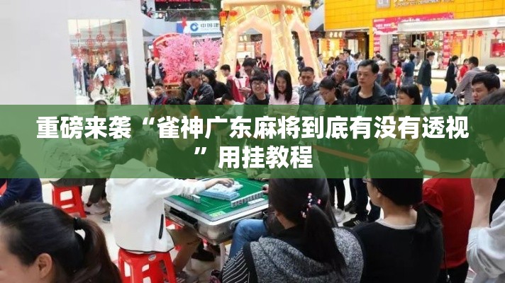 重磅来袭“雀神广东麻将到底有没有透视”用挂教程