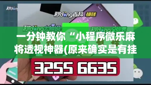 一分钟教你“小程序微乐麻将透视神器(原来确实是有挂)