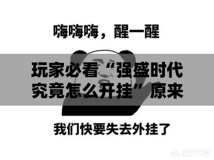 玩家必看“强盛时代究竟怎么开挂	”原来可以开挂