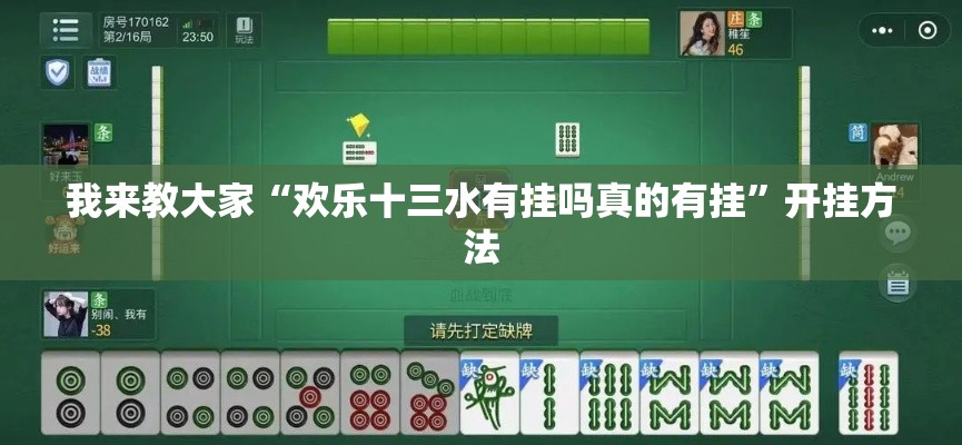 我来教大家“欢乐十三水有挂吗真的有挂”开挂方法
