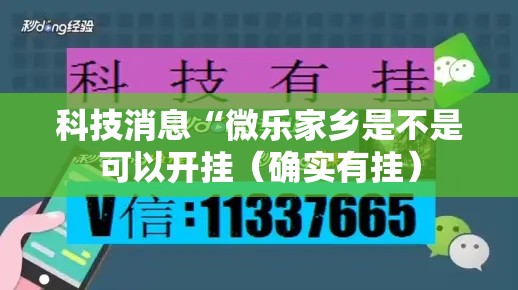 科技消息“微乐家乡是不是可以开挂(确实有挂) 科技消息“微乐家乡是不是可以开挂(确实有挂)