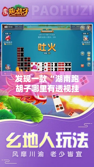 发现一款“湖南跑胡子哪里有透视挂	”可以开挂教程