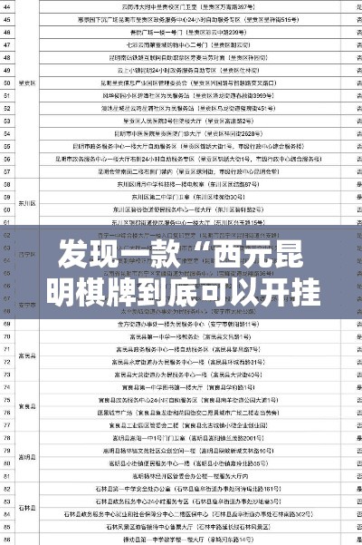 发现一款“西元昆明棋牌到底可以开挂吗	”原来真的有挂