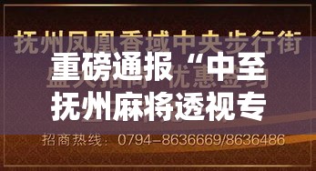 重磅通报“中至抚州麻将透视专用神器	”(其实有挂)