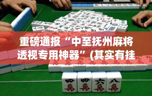 重磅通报“中至抚州麻将透视专用神器”(其实有挂)